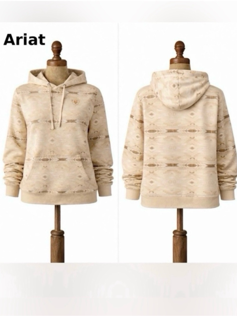 Ariat NWOT Western Aztec
Hoodie Pullover Neutral Beige
Cozy Ranch Style. XL - Picture 3 of 3